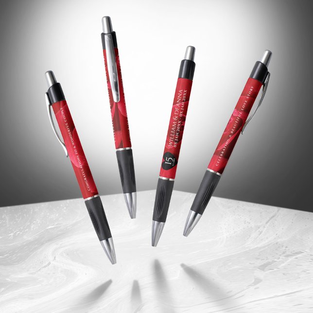 Elegante Feier zum 15. Rose Kugelschreiber (Elegant 15th Rose Wedding Anniversary Pen Cover Photo)