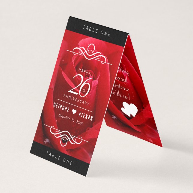 Elegante Feier zum 26. Rose (Vorderseite)