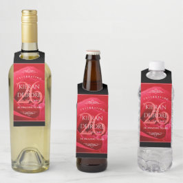 Elegante Feier zum 26. Rose Flaschenanhänger
