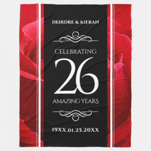 Elegante Feier zum 26. Rose Fleecedecke