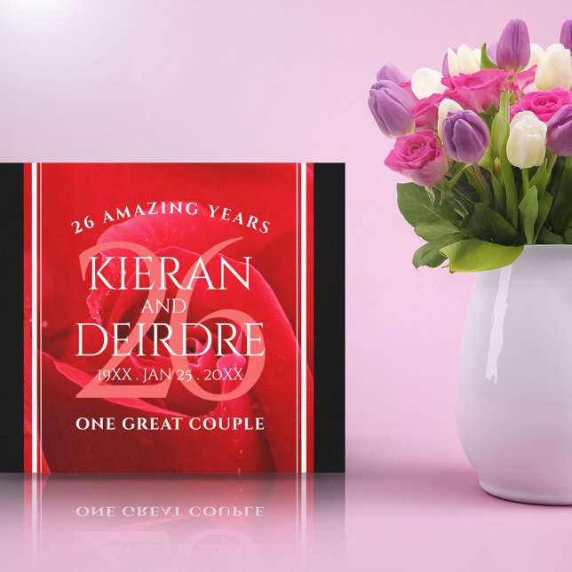 Elegante Feier zum 26. Rose Leinwanddruck (Von Creator hochgeladen)