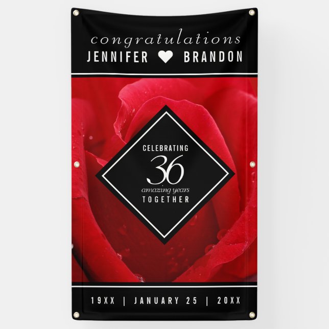 Elegante Feier zum 36. Rose Banner (Vertikal)