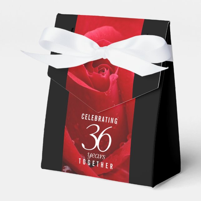 Elegante Feier zum 36. Rose Geschenkschachtel (Vorderseite)