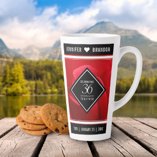 Elegante Feier zum 36. Rose Milchtasse