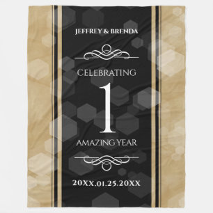 Elegante Feier zum Hochzeitstag Fleecedecke