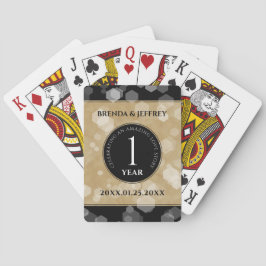 Elegante Feier zum Hochzeitstag Spielkarten