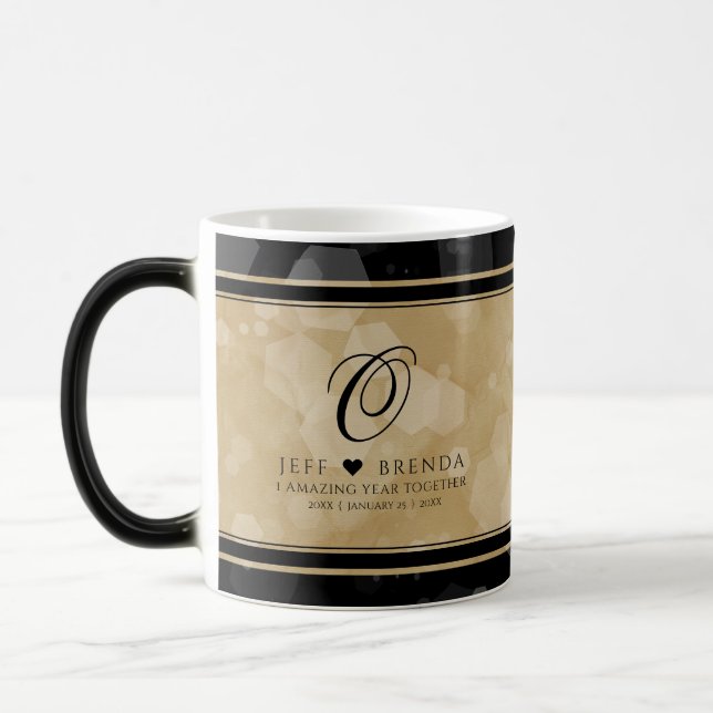 Elegante Feier zum Hochzeitstag Verwandlungstasse (Links)