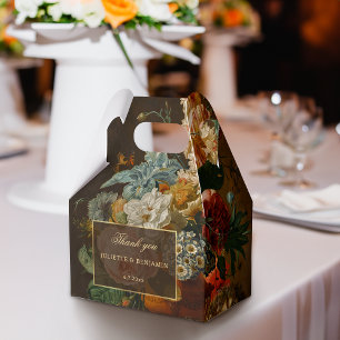 Elegante feine Kunst Blumen Stilleben Hochzeit Geschenkschachtel