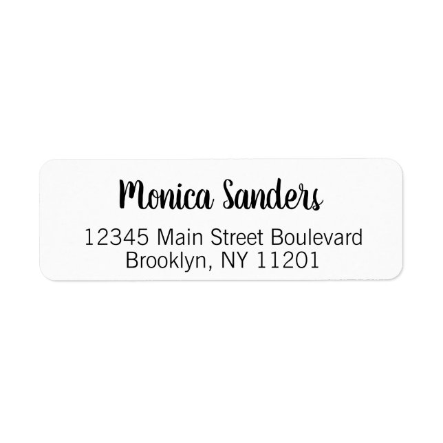 Elegante Feminine Girly Moderne Schwarze Schrift (Vorne)