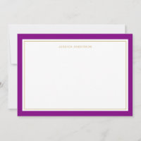 Elegante Feminine Lila Gold Border Personalisiert