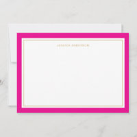 Elegante Feminine Magenta Personalisierte Grenze