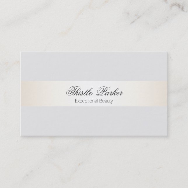 Elegante & Feminine Schönheitssalon Satin Aussehen Visitenkarte (Vorderseite)