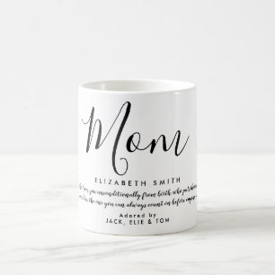 Elegante Feminine Script-Mama Zitat  Kaffeetasse