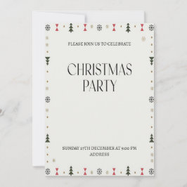 Elegante Festive Happy Weihnachten Party Einladung