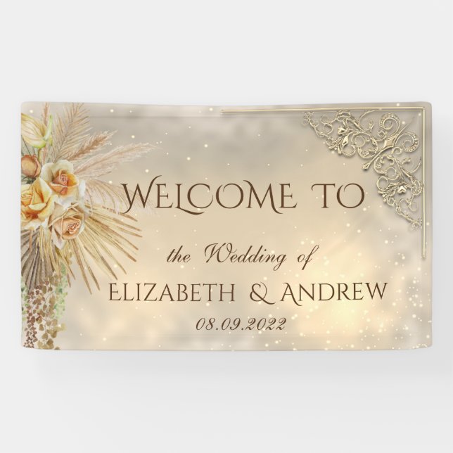 Elegante festliche Blume Banner (Horizontal)
