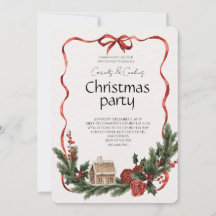 Elegante festliche Weihnachtsfeier-Einladung