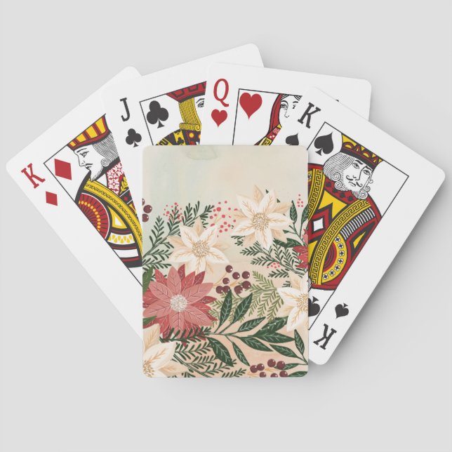 Elegante Festtage Weihnachten Spielkarten (Rückseite)