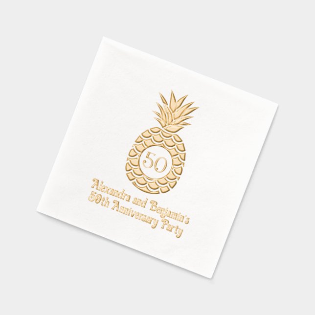 Élégante fête d'anniversaire du cadre d'ananas (Gauche)