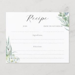 Elégante Fête des mariées Feuille verdure Carte Re