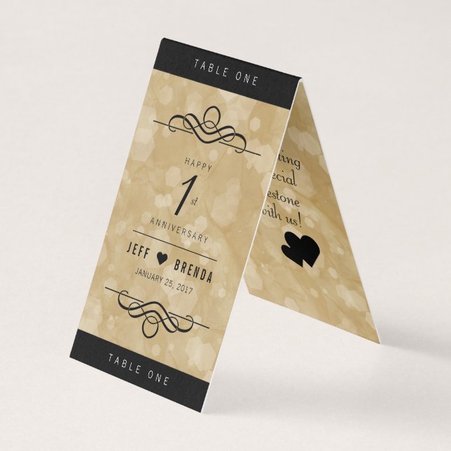 Élégante fête du 1er anniversaire du Mariage de pa (Front)