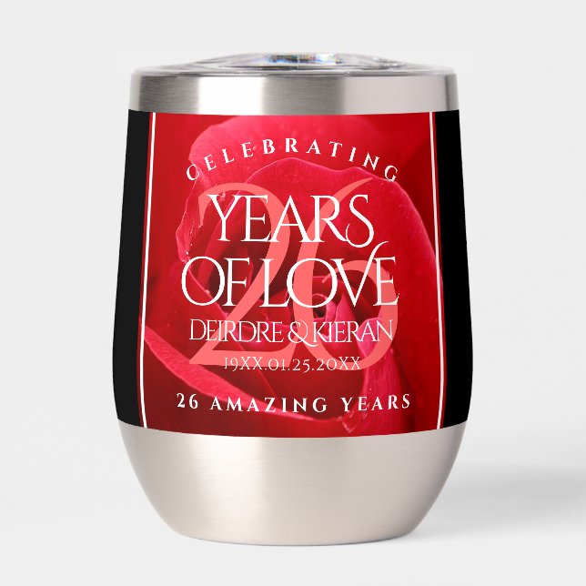 Élégante fête du 26e anniversaire du Mariage Rose (Avant)