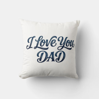 Elegante fette "Ich liebe dich Papa"-Typografie mi Kissen