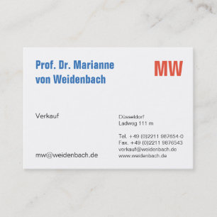Elegante fette Typografie Visitenkarte