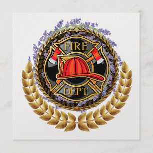 Elegante Feuerwehr-Einladung Einladung