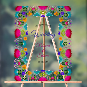 Elegante Fiesta-Hochzeit Acrylschild
