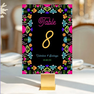 Elegante Fiesta-Hochzeit Tischnummer