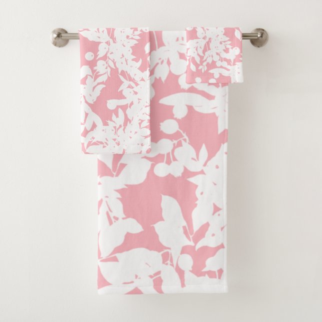 Élégante Fille Chic Rose Abstrait Foliage Floral (En situation)
