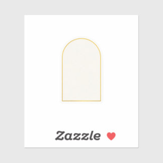 Elegante Fine-Line-Gold-Bogen-Hochzeitsvorlagestic Aufkleber