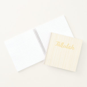 Elegante Fine Line Gold White Stripe Bullet Journa Notizbuch