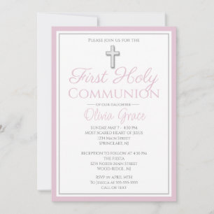 Elegante First Holy Communion Einladungen für Girl