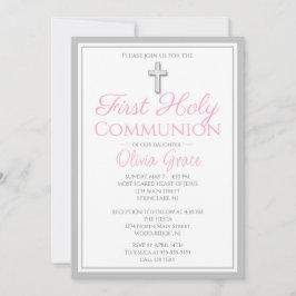 Elegante First Holy Communion Einladungen für Girl