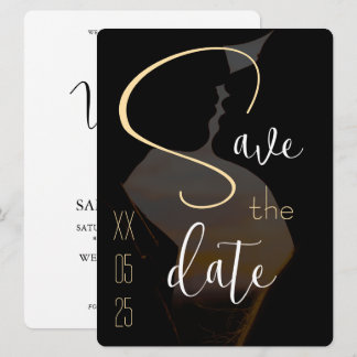 Elegante Flachkarte Save the Date