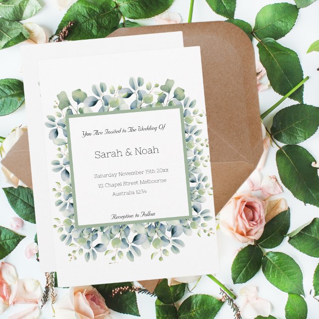 Elegante Flat White Floral Wedding Save The Date (Von Creator hochgeladen)