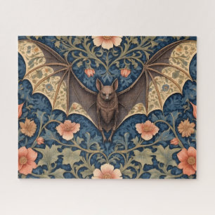 Elegante Fledermaus William Morris Inspirierte Blu