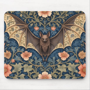 Elegante Fledermaus William Morris inspirierte Flo Mousepad