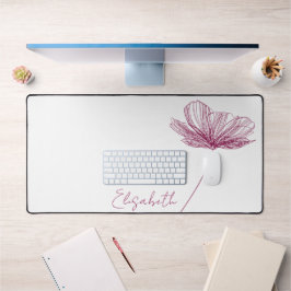 Élégante Fleur violette mignonne Boho Girly Blanc 