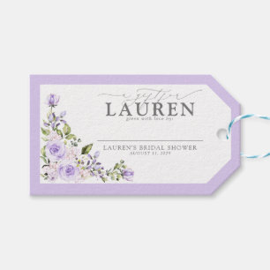 Elegante Flieder-Lavendel-Brautparty ohne Verpacku Geschenkanhänger