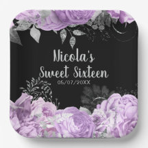 Elegante Flieder- und Silberblumen Sweet Sixteen