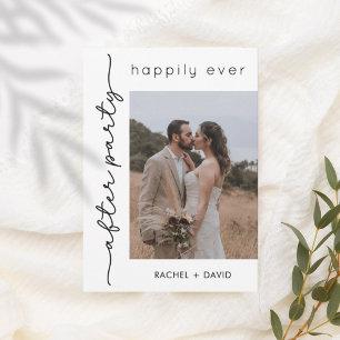 Elegante Flitterwochen-Party-Foto-Hochzeitsempfang Einladung