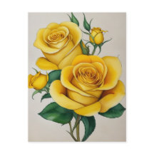 Elegante Flora Gelbe Rose