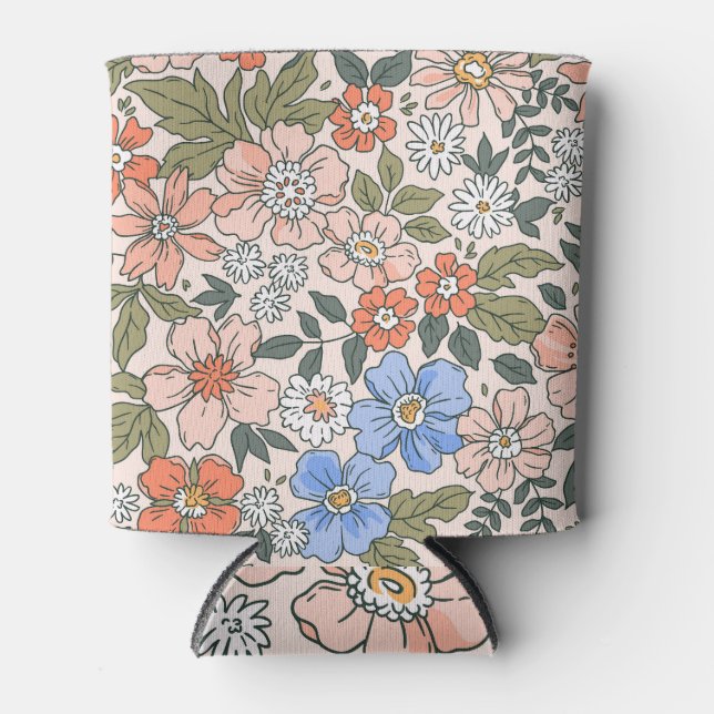 Elegante Flora: Kleiner Liberty-Stil Dosenkühler (Vorderseite)