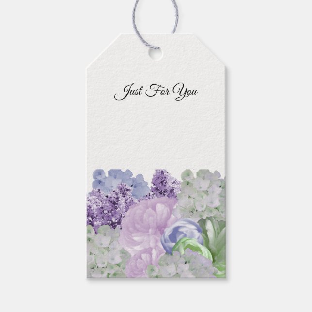 Elegante Flora nur für Sie Geschenktasten Geschenkanhänger (Vorderseite)