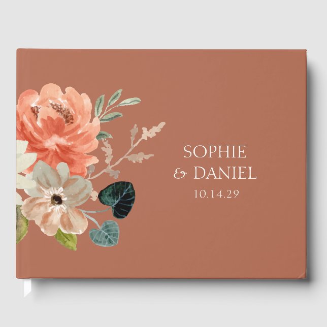 Elegante Flora und Fauna Gästebuch (Vorderseite)