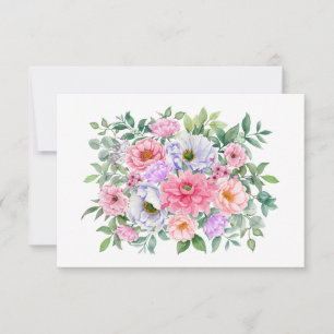 Elegante Flora und Fauna Mitteilungskarte
