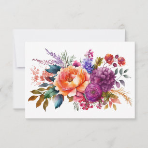 Elegante Flora und Fauna Mitteilungskarte
