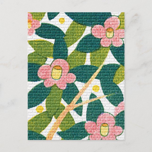 Elegante Flora und Fauna Postkarte (Vorderseite)